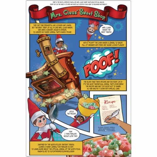 Kellogg's® Elf on the Shelf Sugar Cookie with Marshmallows Holiday Cereal Perspective: left