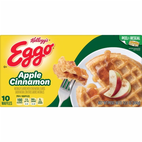 Eggo® Apple Cinnamon Frozen Waffles Perspective: left