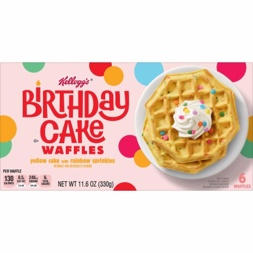 Kellogg's Birthday Cake Frozen Waffles Perspective: left