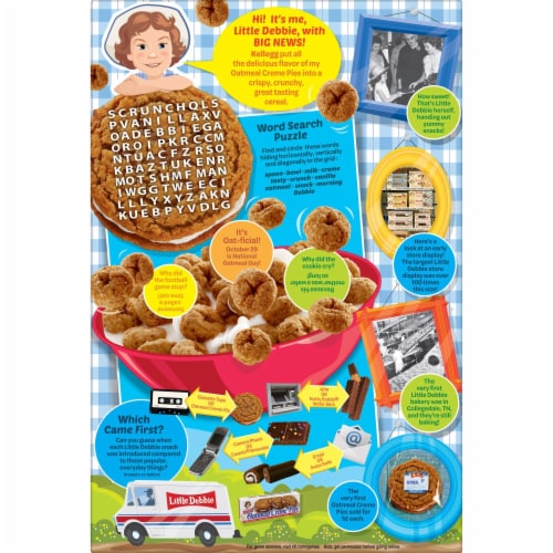 Kellogg's Little Debbie Oatmeal Creme Pie Breakfast Cereal Perspective: left