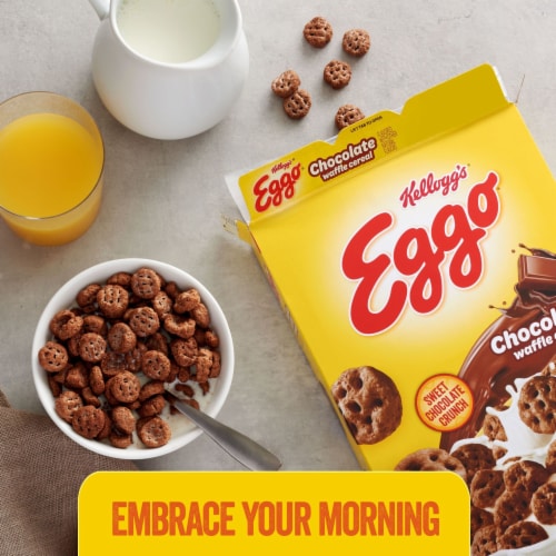 Eggo Chocolate Breakfast Cereal Perspective: left