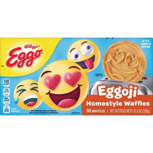 Kellogg's® Eggo® Eggoji Homestyle Frozen Waffles Perspective: left