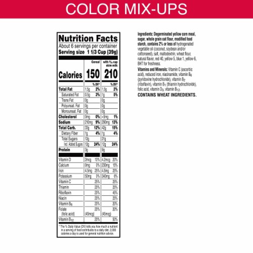 Kellogg's Froot Loops Original Cold Breakfast Cereal Perspective: left