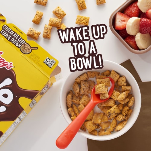 Kellogg's Krave Chocolate Chip Cookie Dough Breakfast Cereal Perspective: left