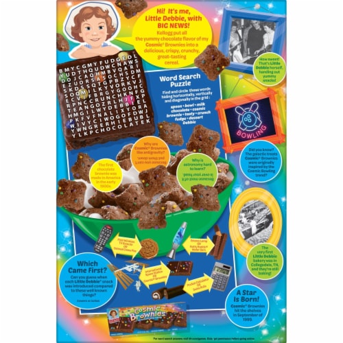Kellogg's Little Debbie Cosmic Brownies Breakfast Cereal Perspective: left