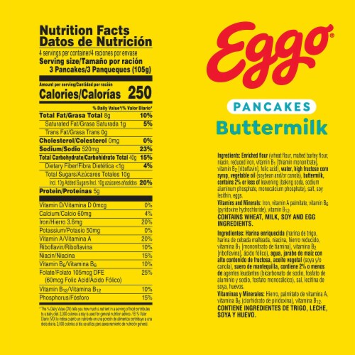 Kellogg's® Eggo® Buttermilk Frozen Pancakes Perspective: left