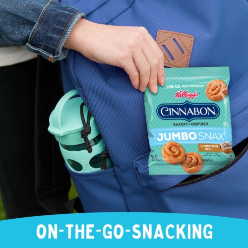 Kellogg's Jumbo Snax Cinnamon Roll Cereal Snacks Perspective: left