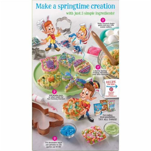 Kellogg's Rice Krispies Original with Spring Colors Breakfast Cereal Family Size Perspective: left