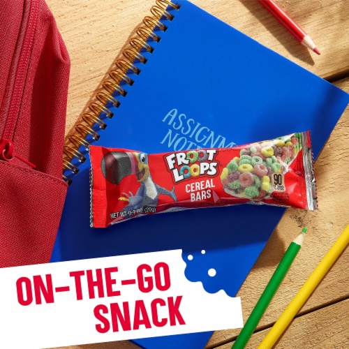 Kellogg's Froot Loops Original Cereal Bars Value Pack Perspective: left