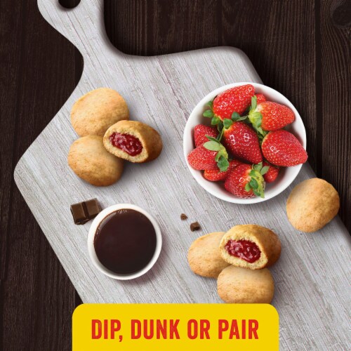 Kellogg's® Eggo® Strawberry Frozen Stuffed Pancake Bites Perspective: left