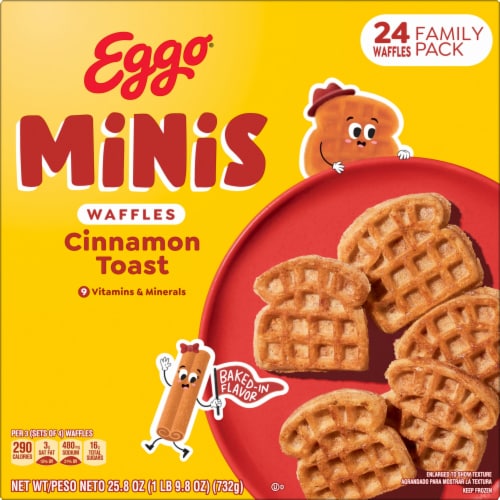 Eggo® Minis Cinnamon Toast Family Pack Frozen Waffle Bites Perspective: left