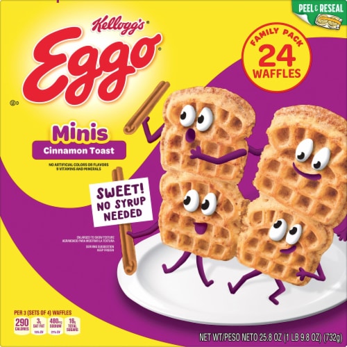 Eggo® Minis Cinnamon Toast Family Pack Frozen Waffle Bites Perspective: left