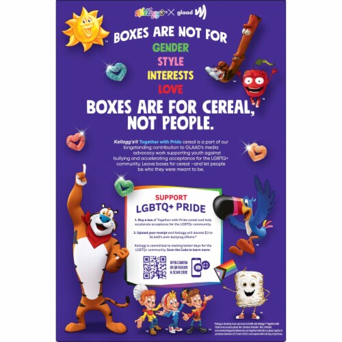 Kellogg's GLAAD Together With Pride Berry Cold Breakfast Cereal Perspective: left