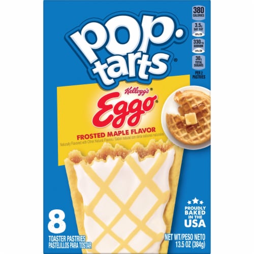 Pop-Tarts Eggo Frosted Maple Flavor Toaster Pastries Perspective: left
