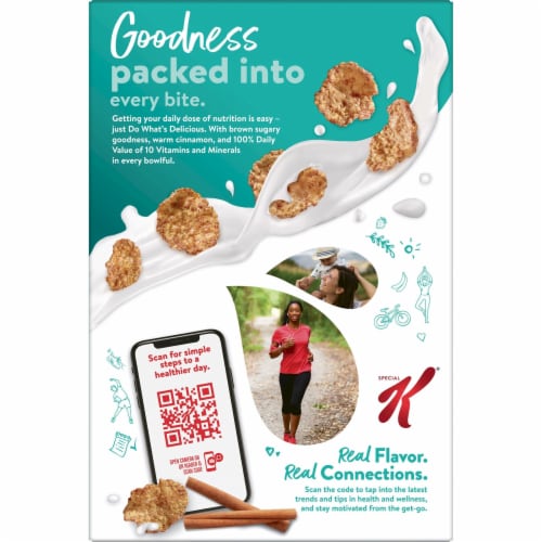 Kellogg's Special K Brown Sugar Cinnamon Cold Breakfast Cereal Perspective: left