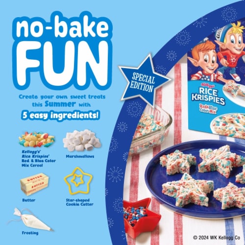 Kellogg's® Rice Krispies Red and Blue Color Mix Cereal Perspective: left