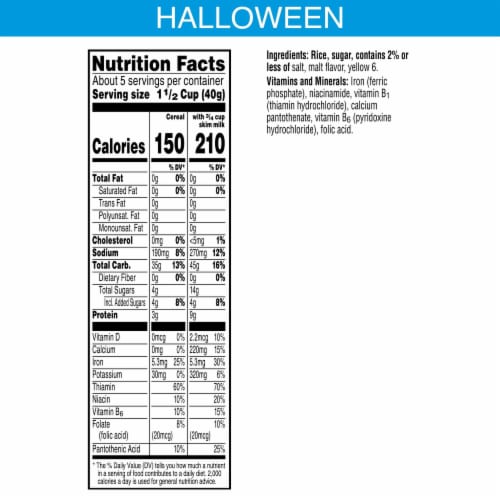 Kellogg's® Rice Krispies Shocking Orange Halloween Cereal Perspective: left