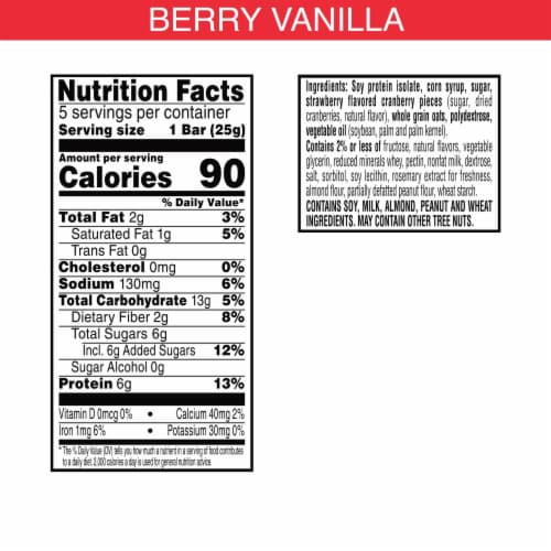Kellogg's Special K Berry Vanilla Protein Energy Bars Perspective: left