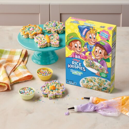 Kellogg's® Special Edition Blue and Green Color Mix Rice Krispies® Perspective: left