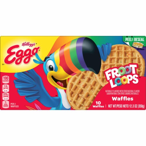 Eggo Froot Loops Frozen Waffles, 12.3 oz, 10 Count