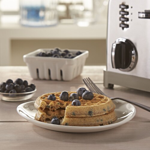 Eggo Nutri-Grain Frozen Waffles Blueberry Perspective: left