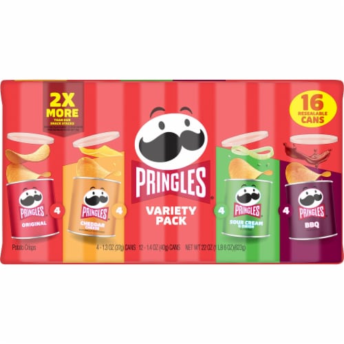 Pringles® Grab and Go Snack Packs Potato Crisps Chips Variety Pack Perspective: left