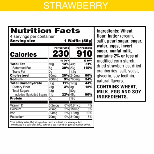 Eggo® Strawberry Frozen Grab & Go Waffles Perspective: left