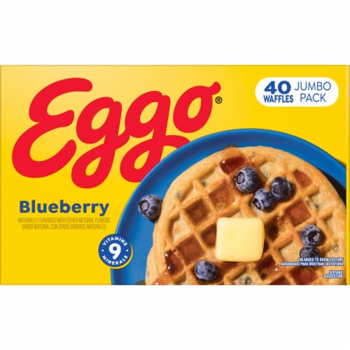 Kellogg's® Eggo® Blueberry Frozen Waffles Perspective: left