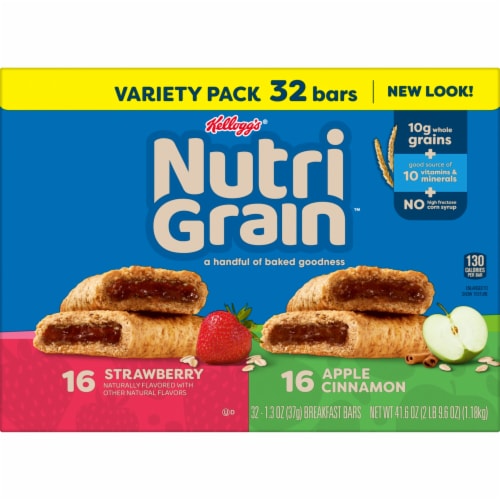 Kellogg's Nutri-Grain Breakfast Bars Variety Pack Perspective: left