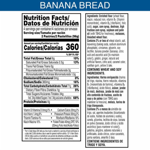 Kellogg's Pop-Tarts Frosted Banana Bread Toaster Pastries Perspective: left