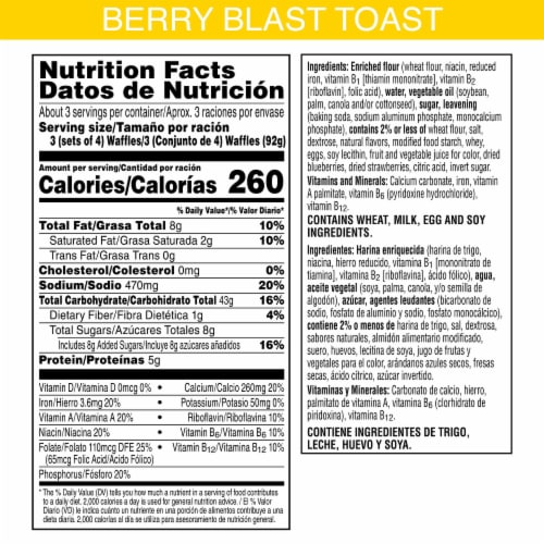 Eggo® Minis Berry Blast Toast Frozen Waffle Bites Perspective: left