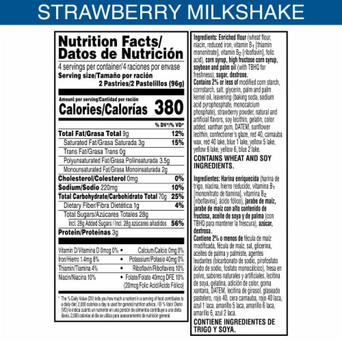 Pop-Tarts® Frosted Strawberry Milkshake Toaster Pastries Perspective: left