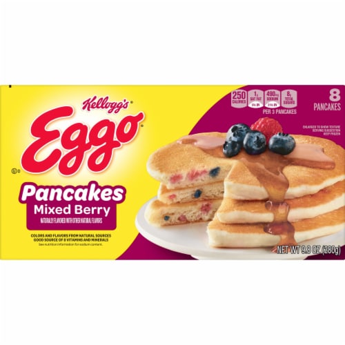 Eggo® Mixed Berry Frozen Pancakes Perspective: left