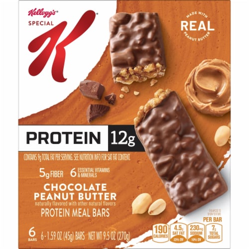 Kroger® Peanut Butter & Dark Chocolate Flavored Protein Chewy Bars, 5 ct /  1.42 oz - Kroger