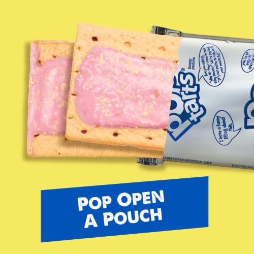 Kellogg's Pop-Tarts Frosted Lemon Blueberry Crumble Toaster Pastries Perspective: left
