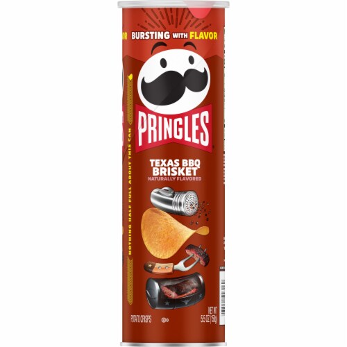 Pringles® Texas BBQ Brisket Potato Chips Crisps Perspective: left