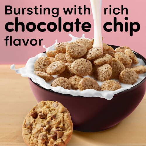 Kellogg's Crumbl Chocolatey Chip Cookie Cereal Perspective: left