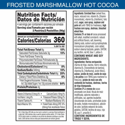 Kellogg's Pop-Tarts Frosted Marshmallow Hot Cocoa Toaster Pastries Perspective: left