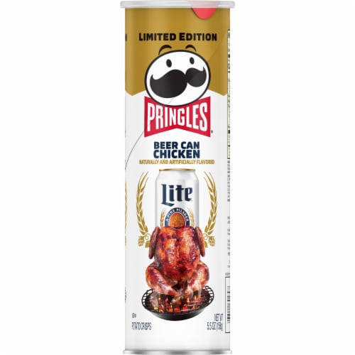 Pringles® Miller Lite Beer Can Chicken Potato Crisps Chips Perspective: left