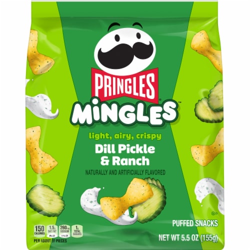 Pringles® Mingles Dill Pickle and Ranch Puffed Snacks Perspective: left