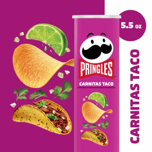 Pringles® Carnitas Taco Potato Crisps Chips Perspective: left