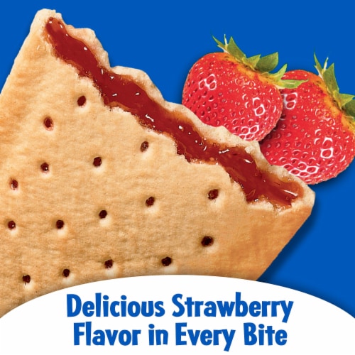 Pop-Tarts Toaster Pastries Unfrosted Strawberry Perspective: left