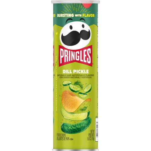 Pringles® Dill Pickle Potato Crisps Chips Perspective: left