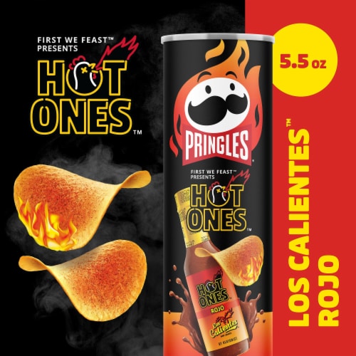 Pringles® Rojo Potato Crisps Chips Perspective: left