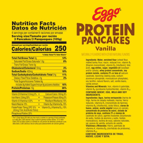 Eggo® Protein Vanilla Frozen Pancakes Perspective: left
