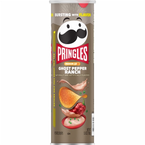 Pringles® Ghost Pepper Ranch Potato Crisps Chips Perspective: left