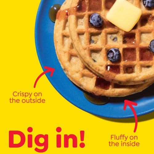 Kellogg's® Eggo® Blueberry Family Pack Frozen Waffles Perspective: left