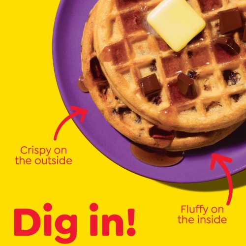 Kellogg's® Eggo® Chocolatey Chip Family Pack Frozen Waffles Perspective: left