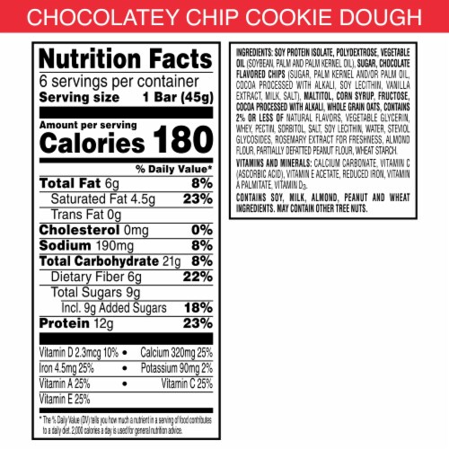 Special K® Bar Chocolatey Chip Cookie Dough Protein Meal Bars Perspective: left