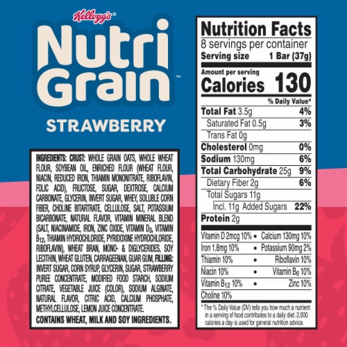 Nutri-Grain Strawberry Soft Baked Breakfast Bars Perspective: left